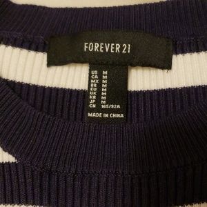 Forever 21 Dresses - Navy and White Striped Bodycon Sweater Dress Forever 21 Dresses - Navy and White Striped Bodycon Sweater Dress